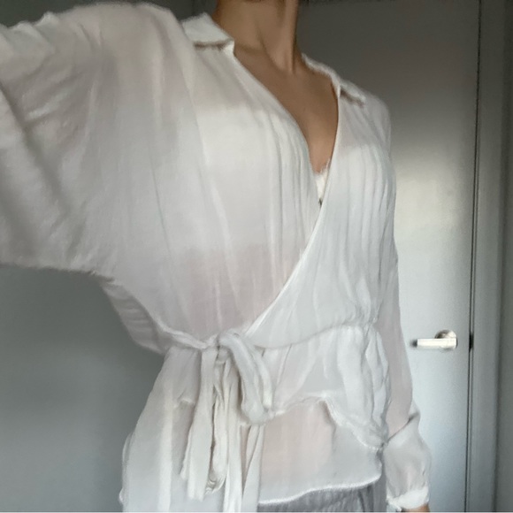 Cottage core Zara off white top - Picture 3 of 3